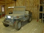 This is my first m38.  It is in the Barn it had been sitting in for 20 years.  the body was toast.  Some parts live on in Rick L's jeep, some in mine, and the frame has been used on a cj in VT