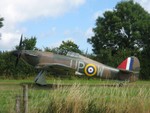 Battle of Britain Hurricane taxing down runway, Branscombe 06