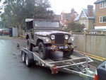 A sad day for me, March 2007. So the story ends for me, as my jeep goes off to live in Belgium with Michel. What next, well I have bought a Triumph Vitesse. See www.swingcats.co.uk/vitesse but will still be doing the reenactment thing with www.gijive.co.uk 