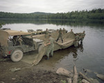 M38CDN being prepared for river crossing at Gagetown (archives)