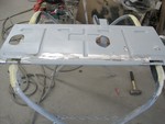 Tailgate under repair - removed rust