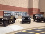 A small Jeep timeline at a local movie theater.