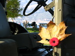 someone added this great maple leaf to my jeep