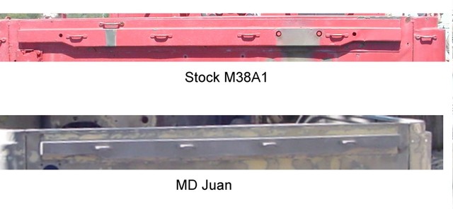 Stock A1 rear panel hat section to MD Juan replacement