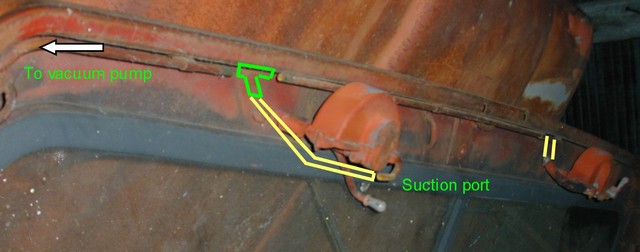 Suction side of both wiper motors