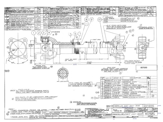 807690 & 925896 MD Rear Drive Shafts