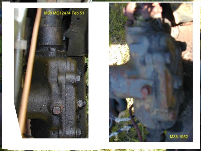 Early vs late M38 steering gear