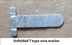 Unfolded T type wire marker