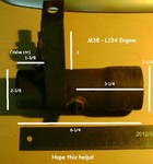 Crossover Pipe, M38, Dimensions