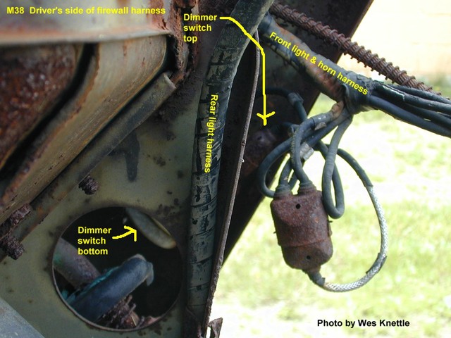 Willys M Jeeps Forums-viewtopic-Wiring harness routing for dimmer switch