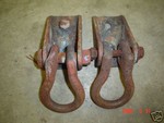 Late M38 front shackles and brackets.