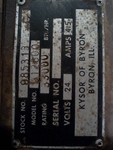 Hot water heater data plate