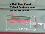 M38A1 Rear Panel - Welded Footman Loop