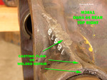 M38A1 - Dana 44 Rear Axle - Top right welded repair or casting flaw - Pict 2