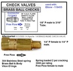 Selecting the vent check valve
