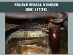 RMCXXXXXX engine serial stamping