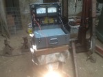 Amp test  , wired to a 21 watt work lamp (12volt)
