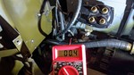 Combined battery voltage, kick switch engaged