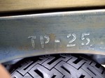 Tire pressure marking is painted on