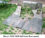 Dave's NOS M38 full front floor pan