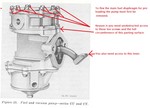 Why the pumps needs to be off the engine to pre-load main diaphragm