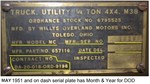 1-9 - May 1951 Dash serial plate