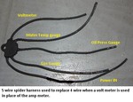 Subbing a 5 wire #27 harness when replacing amp meter with a volt meter