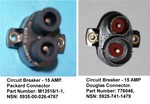Metal Douglass vs Rubber Packard connector circuit breakers