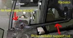ID'ng A1 Lower radiator support rods.
