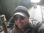 My friend Steve in his '43 MB
"happiness is a jeep"