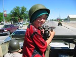 My son David , the hockey player, up on the Ma Deuce at the LBH parade - you know all us "jeepsters" have this much fun, at 9 or 89!