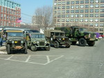 Mil. Transport Assoc.of N.J. vehicles await start of Parade