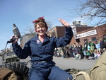 Rosie the Riveter in my Jeep - Yes, she looks a lot like Sarah Palin!